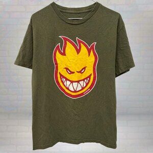 Retro Spitfire Bighead Logo T-Shirt Skate Graphic Tee Y2K Size Medium